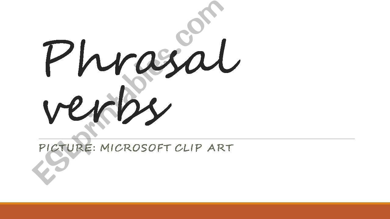 Phrasal verbs powerpoint