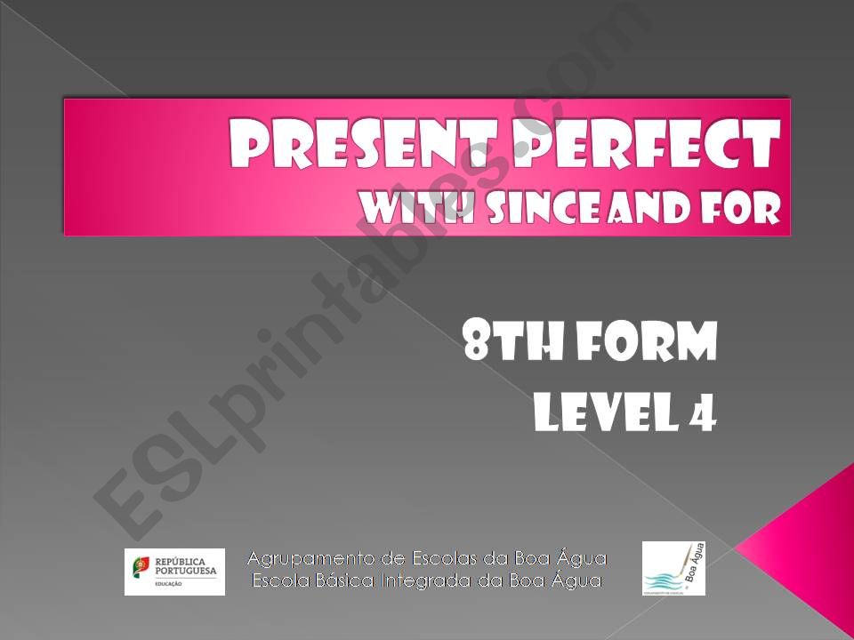Present Perfect-since and for powerpoint