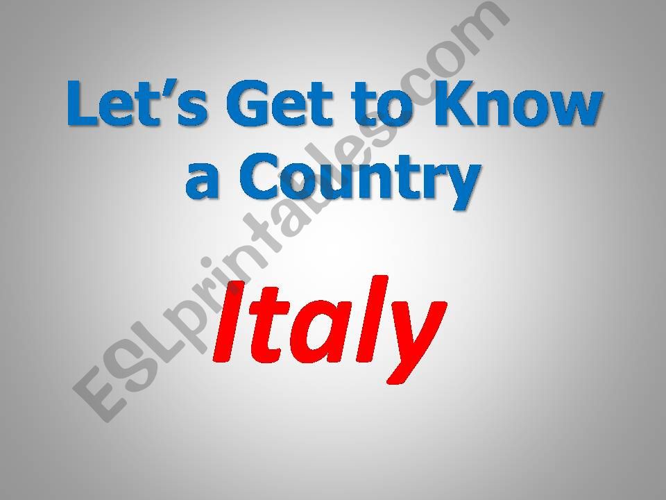Geography Quiz- Italy  powerpoint