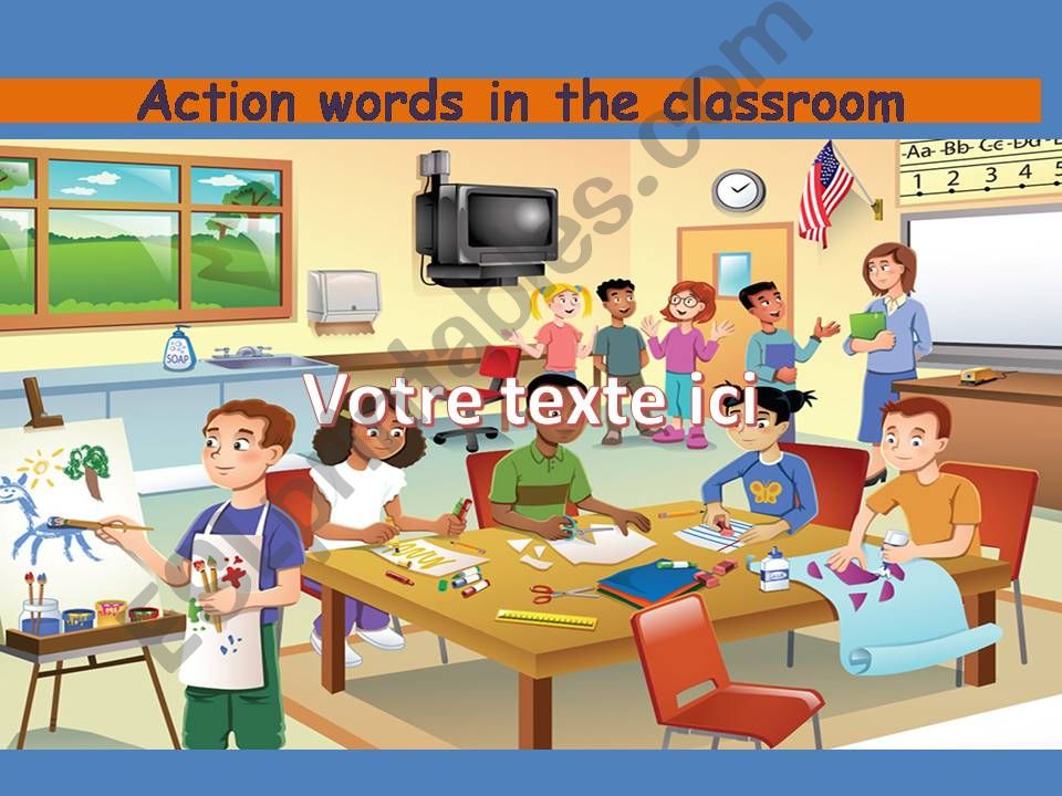 Action words in the classroom powerpoint