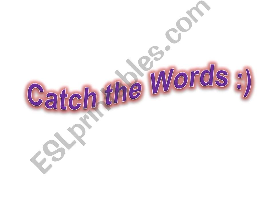 catch the words game powerpoint