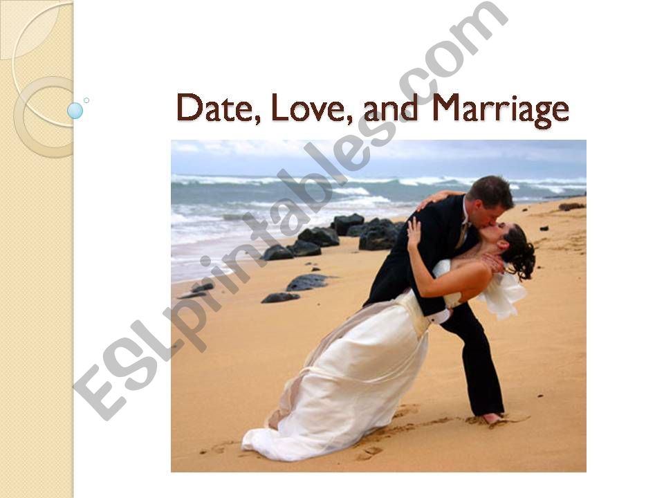 Dating, Love, and Marriage powerpoint