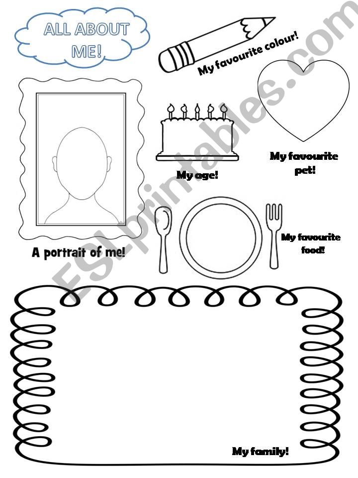 All about me worksheet powerpoint