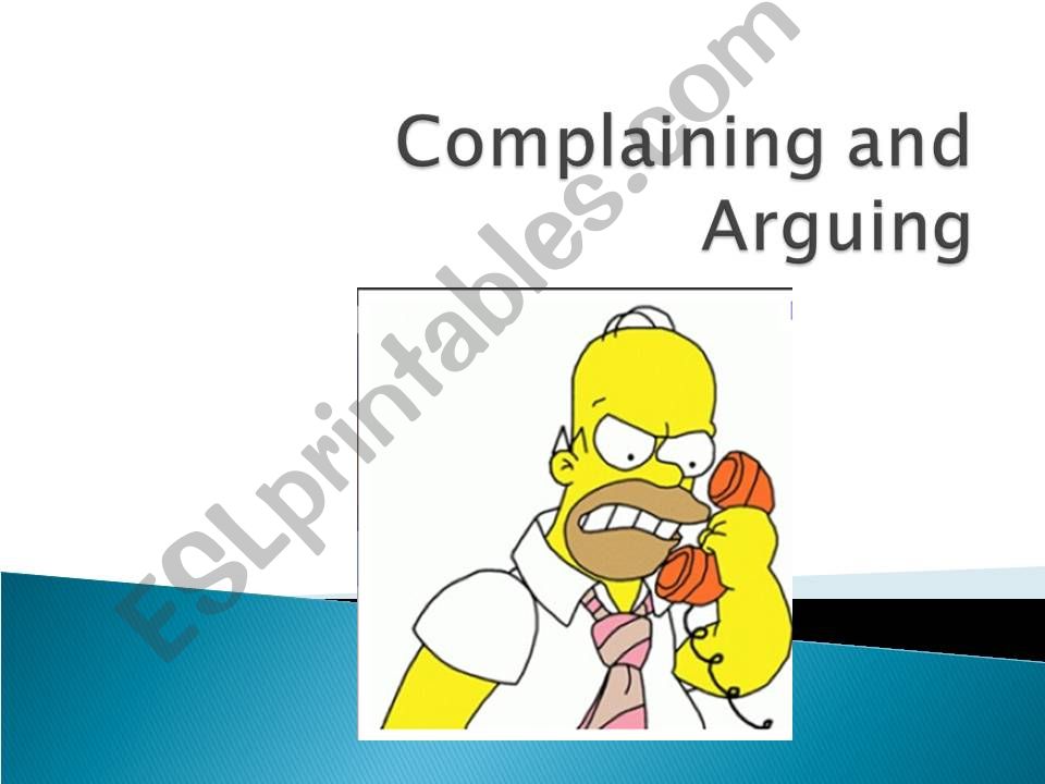 Complaining and Arguing powerpoint