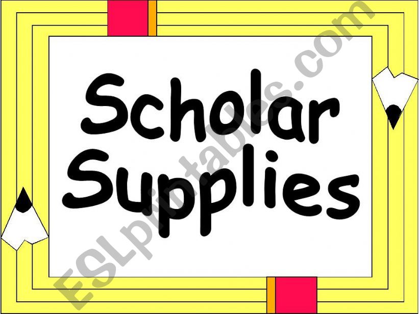 Scholar Supplies powerpoint