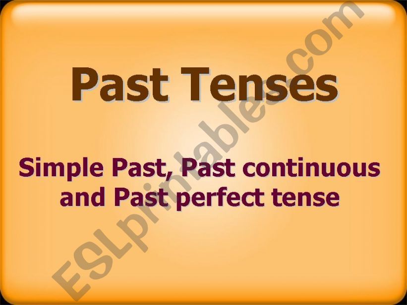 paast tenses powerpoint