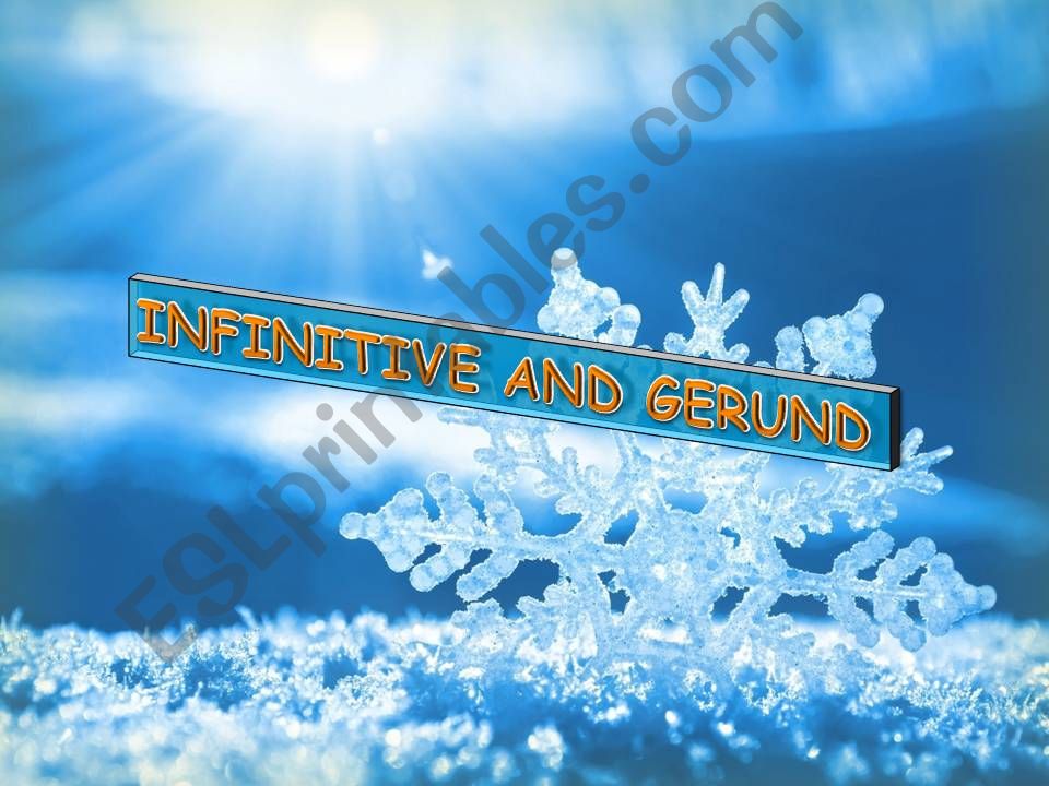 INFINITIVE AND GERUND powerpoint