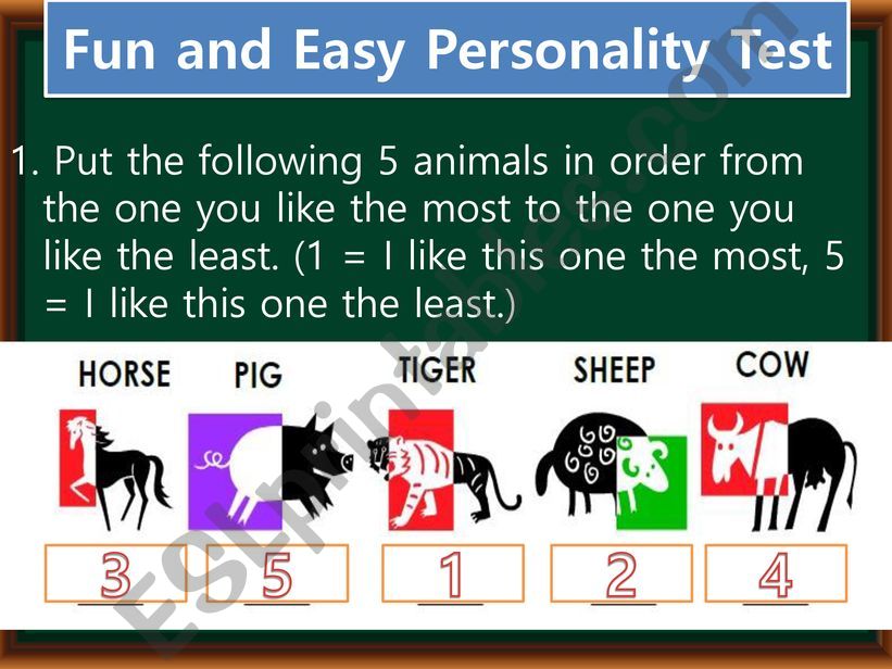 Fun & Easy Personality Test powerpoint