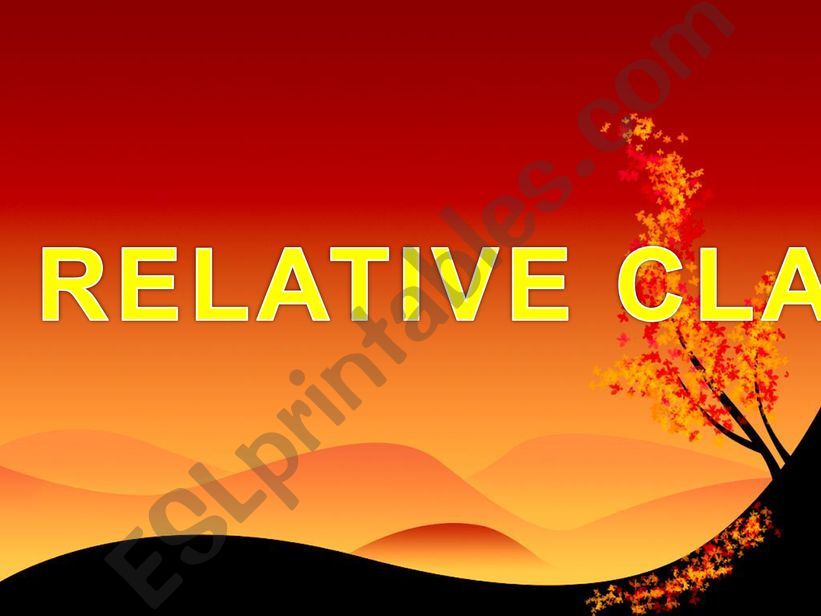 RELATIVE CLAUSES powerpoint