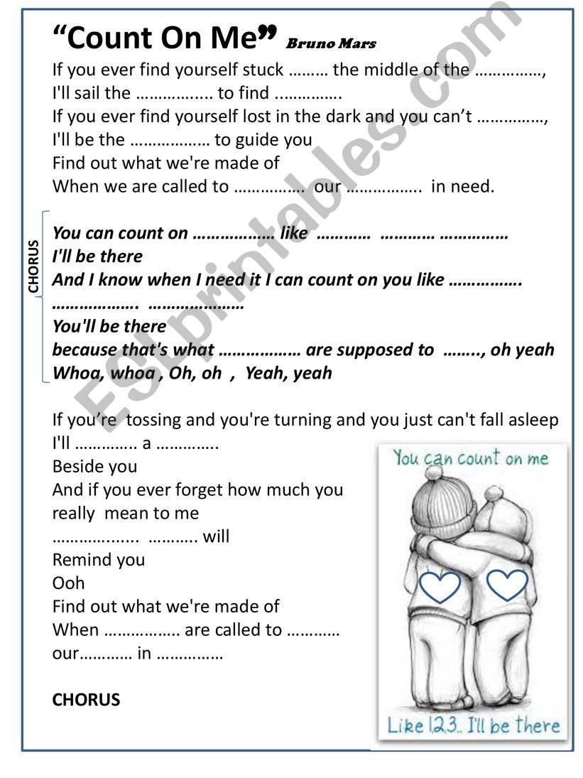 COUNT ON ME SONG powerpoint