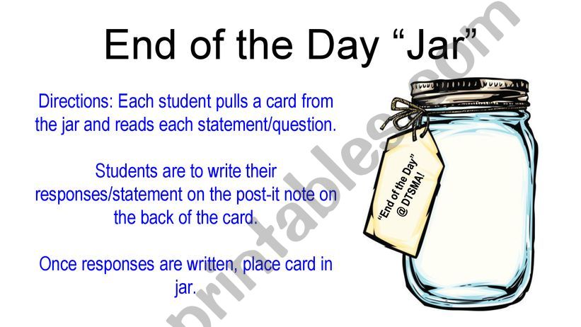 End of Lesson Activity  powerpoint