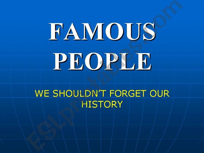 Famous people powerpoint