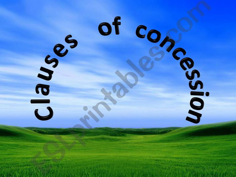 CLAUSES OF CONCESSION powerpoint