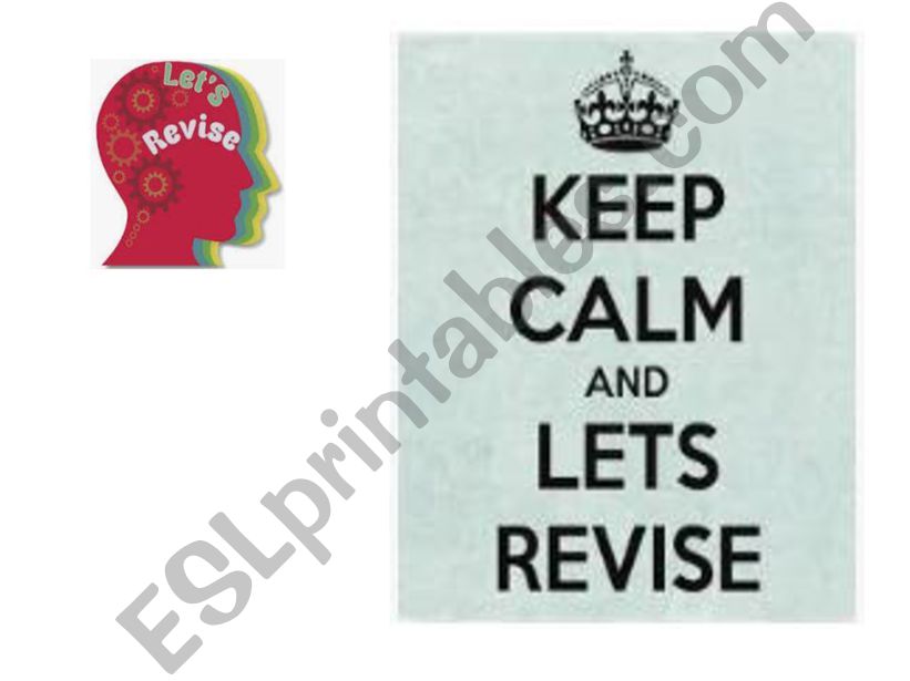 Keep Calm and Lets Revise powerpoint