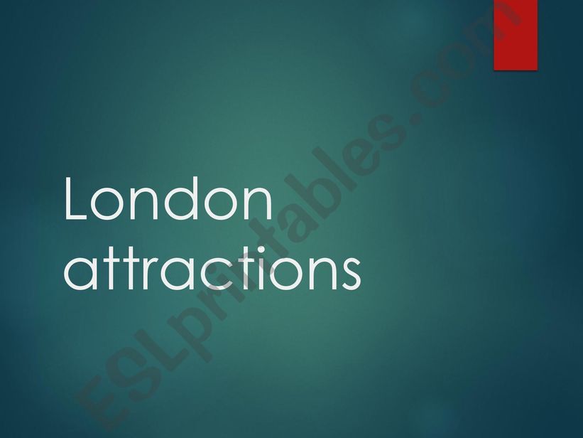 London attractions powerpoint