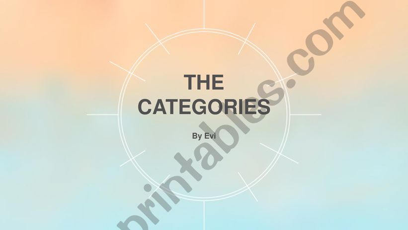 The Categories Game powerpoint