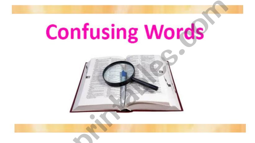 confusing words powerpoint