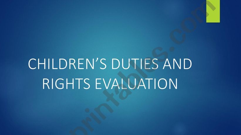children duties n rights powerpoint