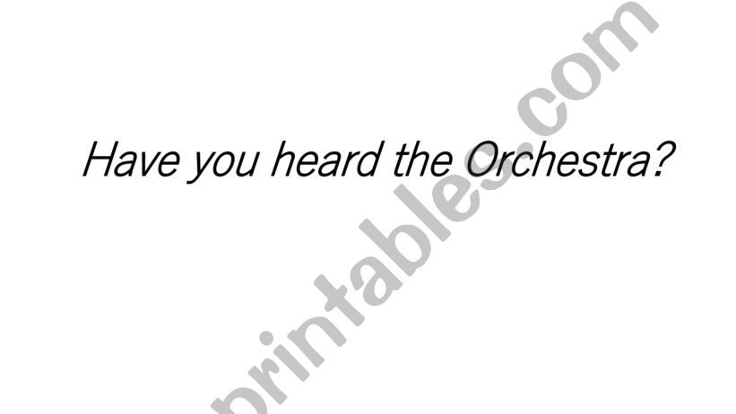 The orchestra PPT powerpoint