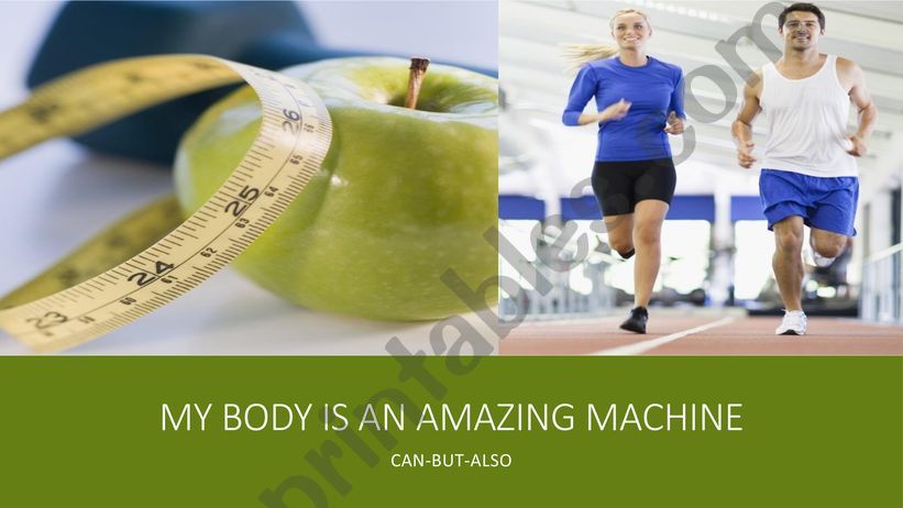 My body is an amazing machine powerpoint