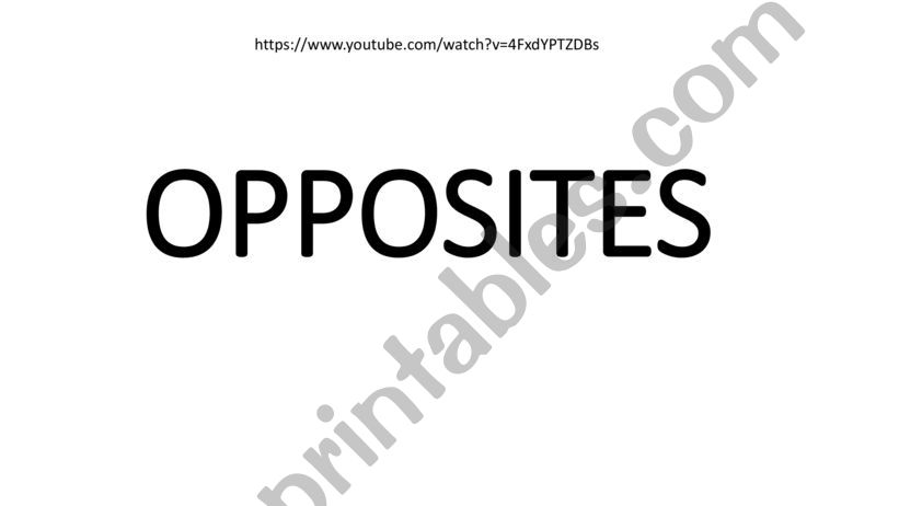 Opposites game  powerpoint