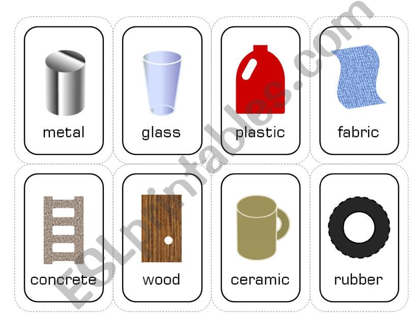 Materials vocabulary powerpoint