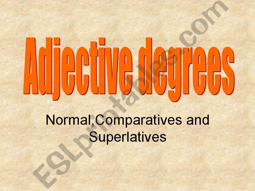 adjective degrees powerpoint
