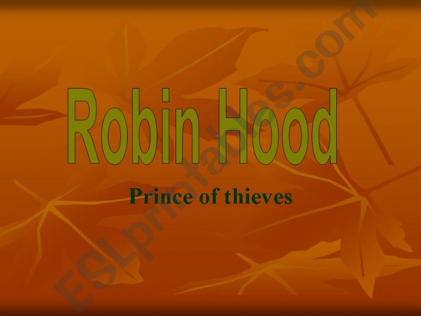 Robin Hood story powerpoint
