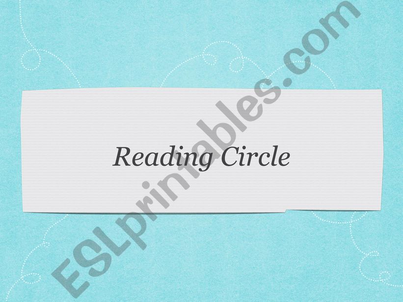 Reading Circle Roles powerpoint
