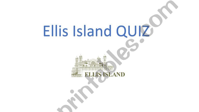 Ellis island Quiz powerpoint