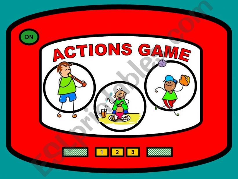 ACTIONS GAME powerpoint