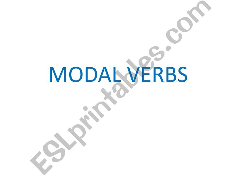Grammar presentation - Modal verbs