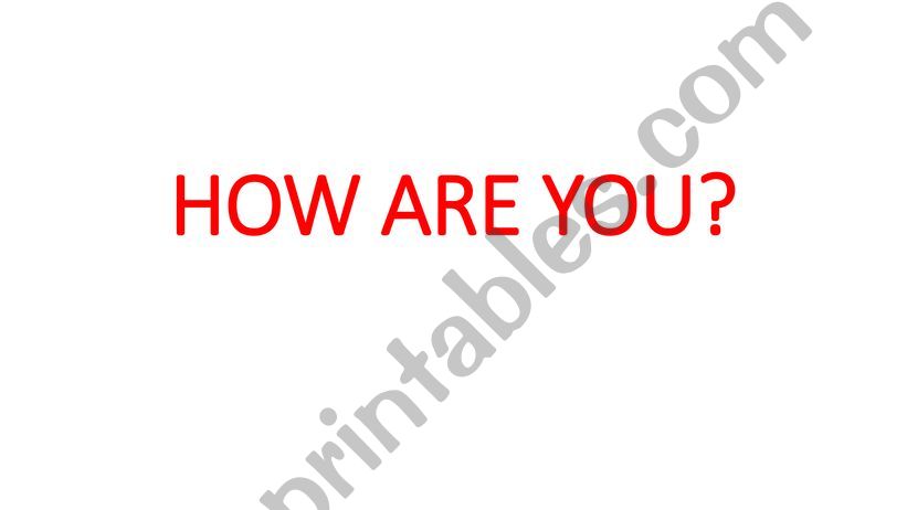 How are you? powerpoint