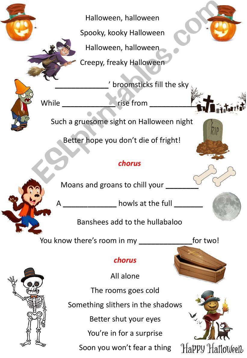 Halloween part 2  The song powerpoint