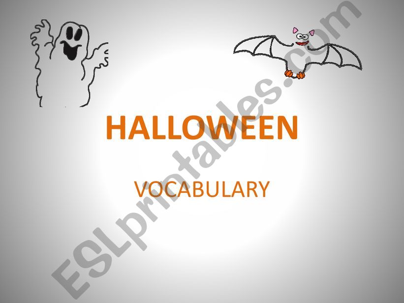 Halloween vocabulary powerpoint