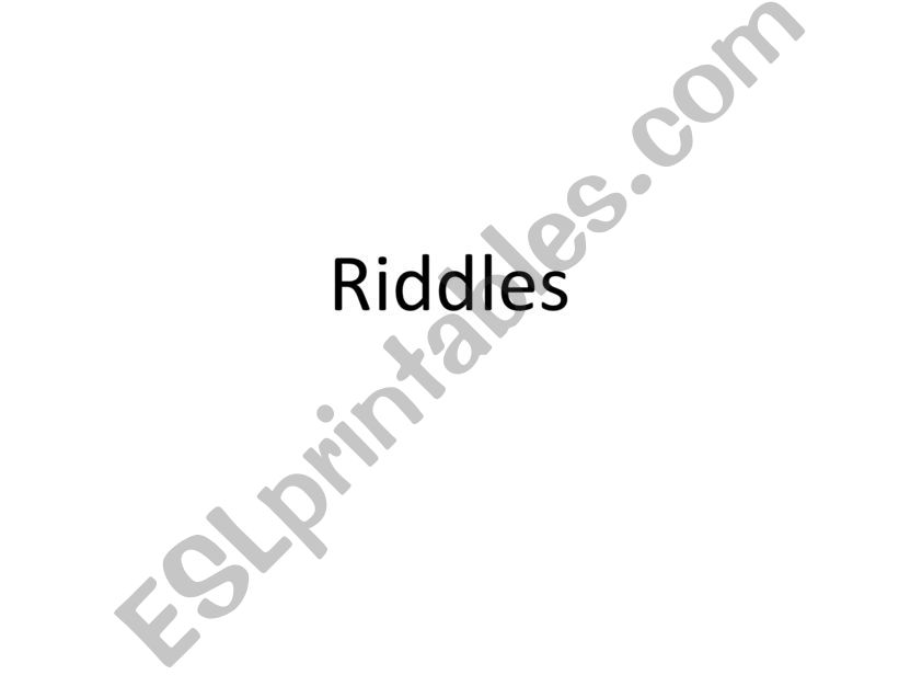 Riddles powerpoint