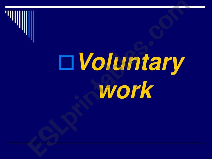 voluntary work powerpoint