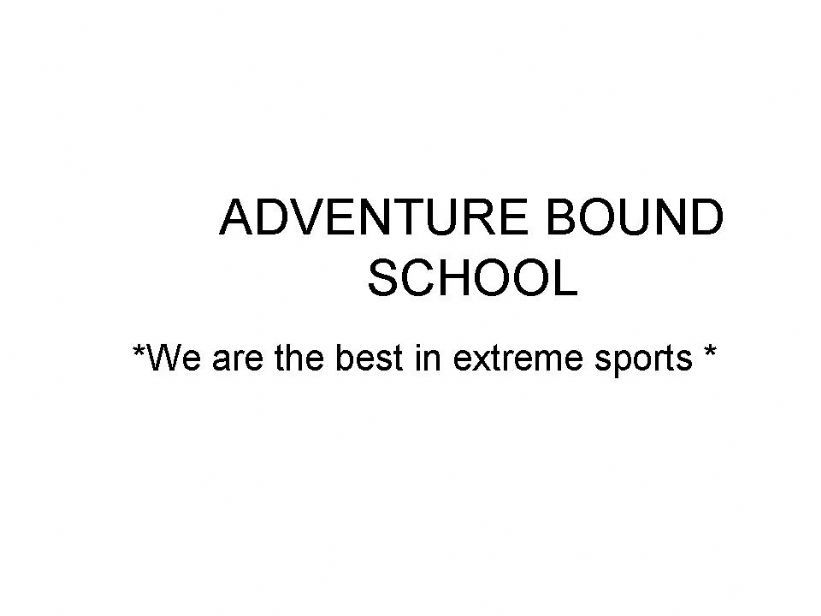 extreme sports powerpoint