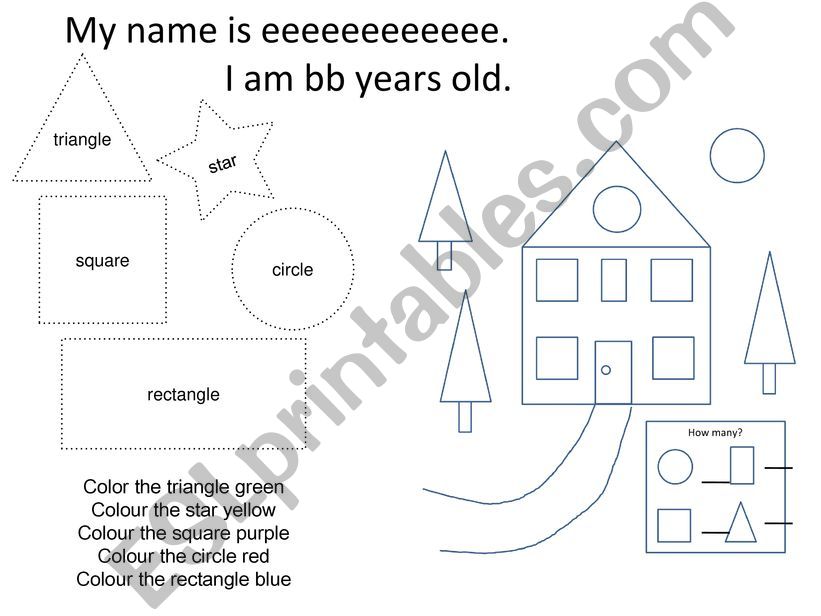 Shapes; Count, Colour and Trace