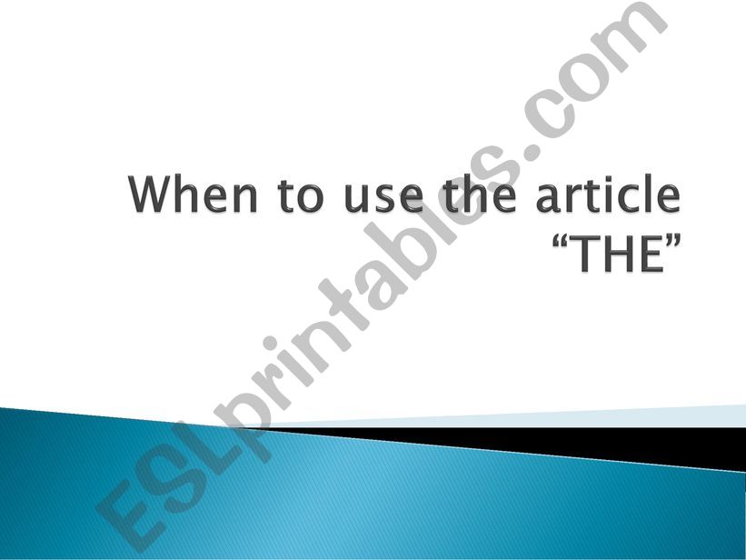 Use of the powerpoint