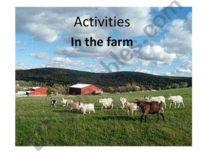 Farm Activities powerpoint