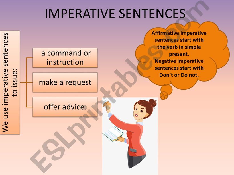 IMPERATIVE SENTENCES  powerpoint