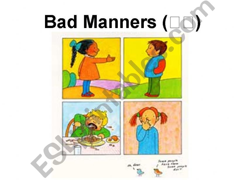 Teaching kids about Bad Manners is fun!!