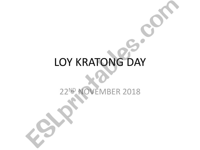LOY KRATHONG DAY powerpoint