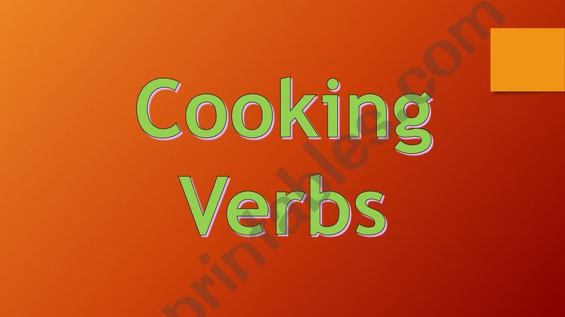 Cooking Verbs powerpoint