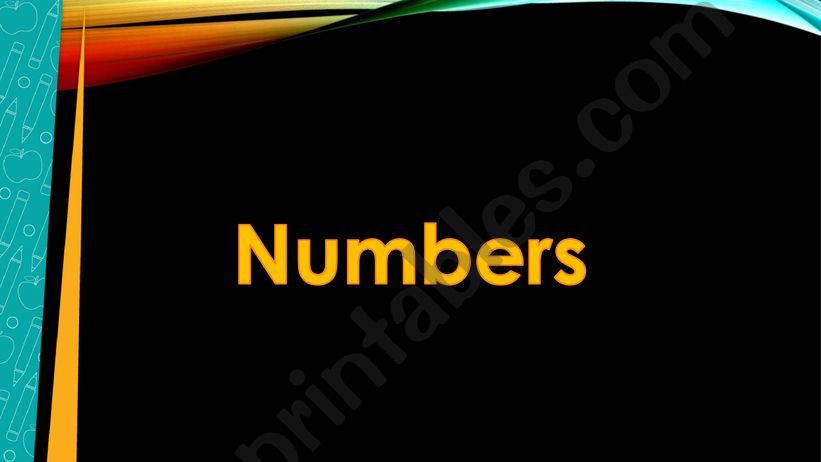 Numbers powerpoint