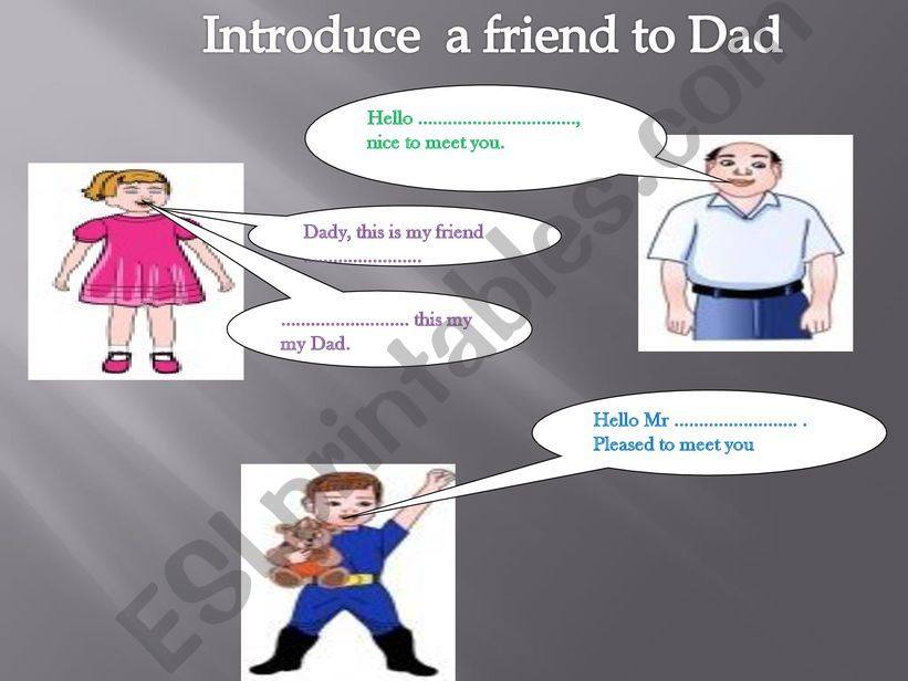introduce a friend to Dad powerpoint