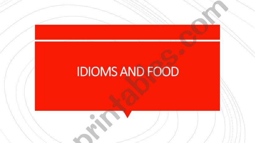 Food Idioms powerpoint