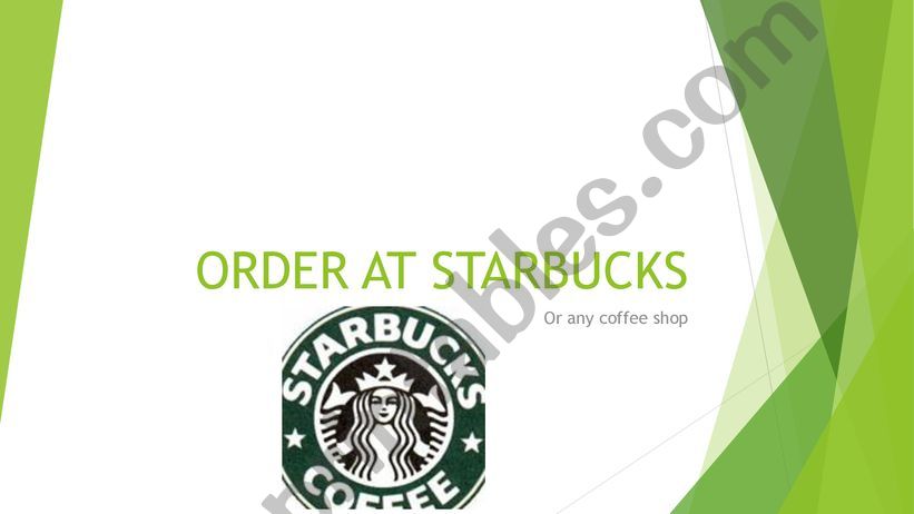 Ordering at Starbucks  powerpoint