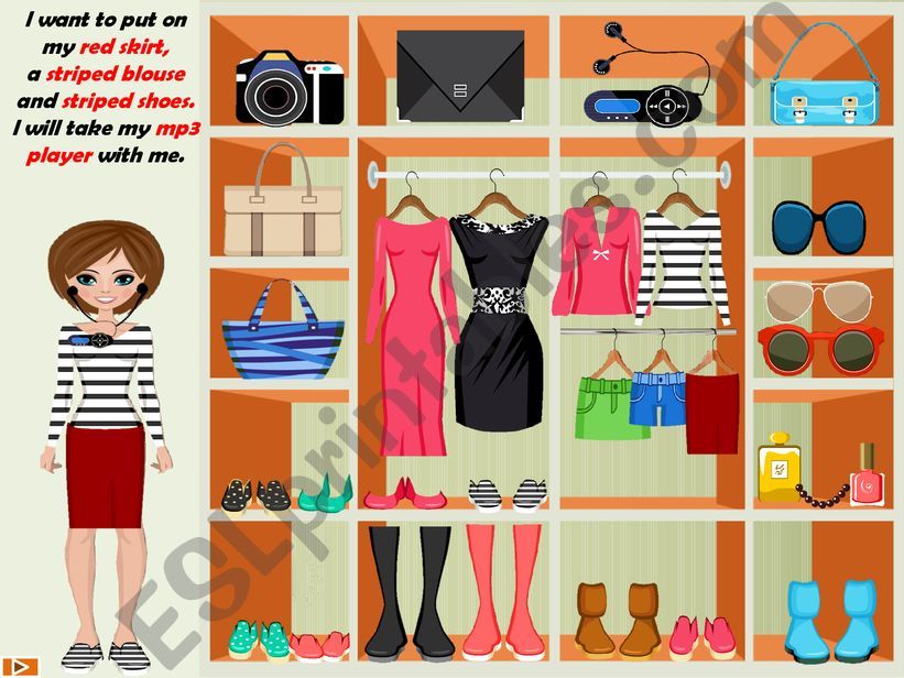 Clothes.  Dressing time game. Part 1